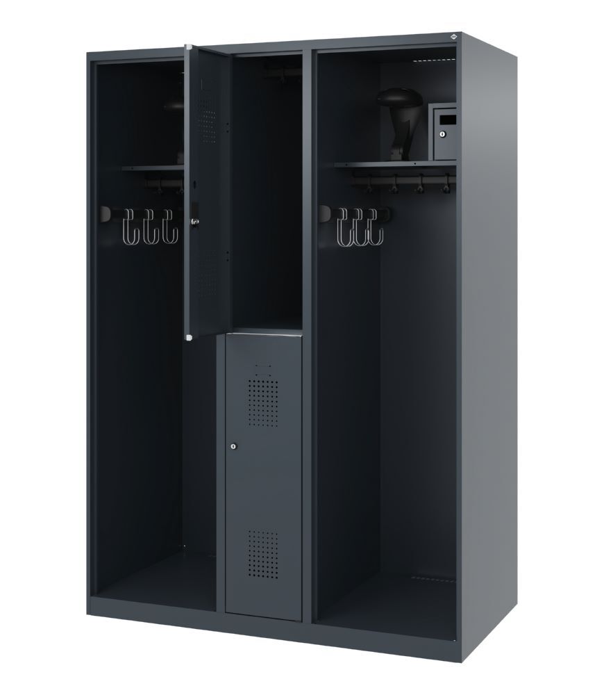 C+P Feuerwehrspind Evolo Modell MAXI 2 Abteile 1850 x 1300 x 600 mm anthrazit Produktbild C+P Feuerwehrspind Evolo Modell MAXI 2 Abteile 1850 x 1300 x 600 mm anthrazit bild 2