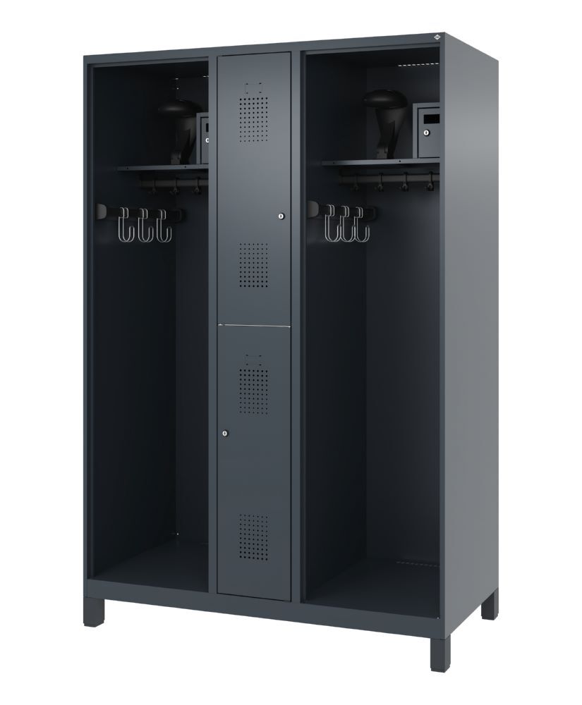 C+P Feuerwehrspind Evolo Modell MAXI 2 Abteile 1850 x 1300 x 600 mm in anthrazit Produktbild C+P Feuerwehrspind Evolo Modell MAXI 2 Abteile 1850 x 1300 x 600 mm in anthrazit