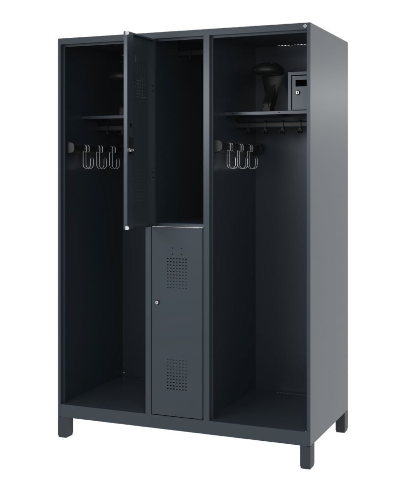 C+P Feuerwehrspind Evolo Modell MAXI 2 Abteile 1850 x 1300 x 600 mm in anthrazit Produktbild C+P Feuerwehrspind Evolo Modell MAXI 2 Abteile 1850 x 1300 x 600 mm in anthrazit bild 2