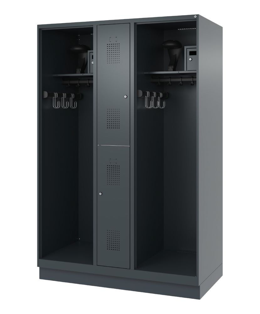 C+P Feuerwehrspind Evolo Modell MAXI 2 Abteile 1850 x 1300 x 600 mm anthrazit Produktbild C+P Feuerwehrspind Evolo Modell MAXI 2 Abteile 1850 x 1300 x 600 mm anthrazit