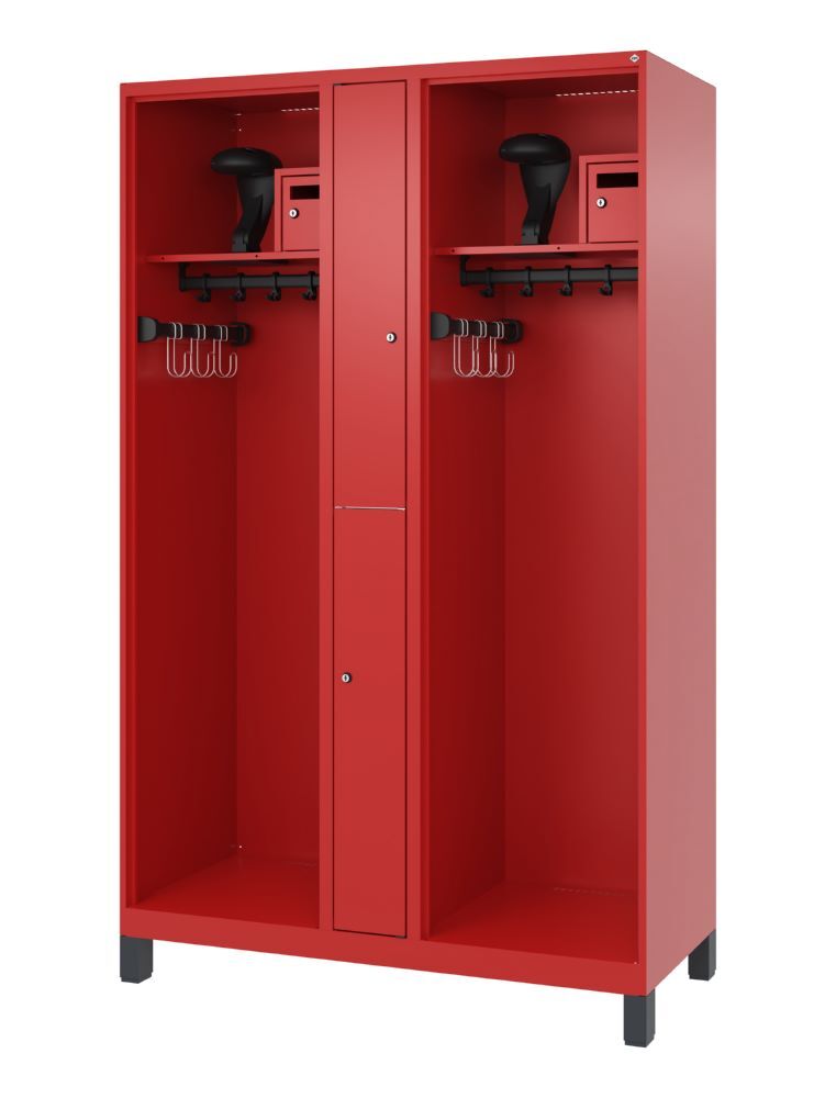 C+P Feuerwehrspind Evolo Modell MAXI 2 Abteile 1950 x 1200 x 500 mm feuerrot Produktbild C+P Feuerwehrspind Evolo Modell MAXI 2 Abteile 1950 x 1200 x 500 mm feuerrot