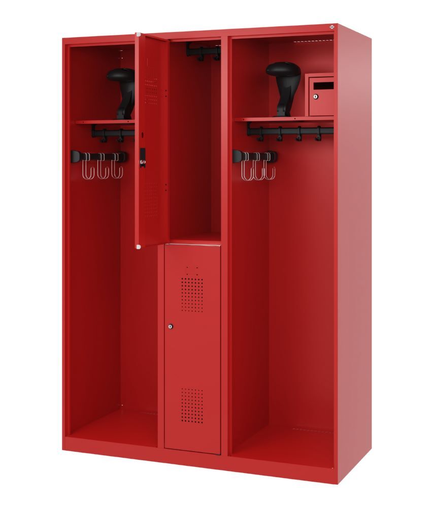 C+P Feuerwehrspind Evolo Modell MAXI 2 Abteile 1850 x 1300 x 500 mm feuerrot Produktbild C+P Feuerwehrspind Evolo Modell MAXI 2 Abteile 1850 x 1300 x 500 mm feuerrot bild 2