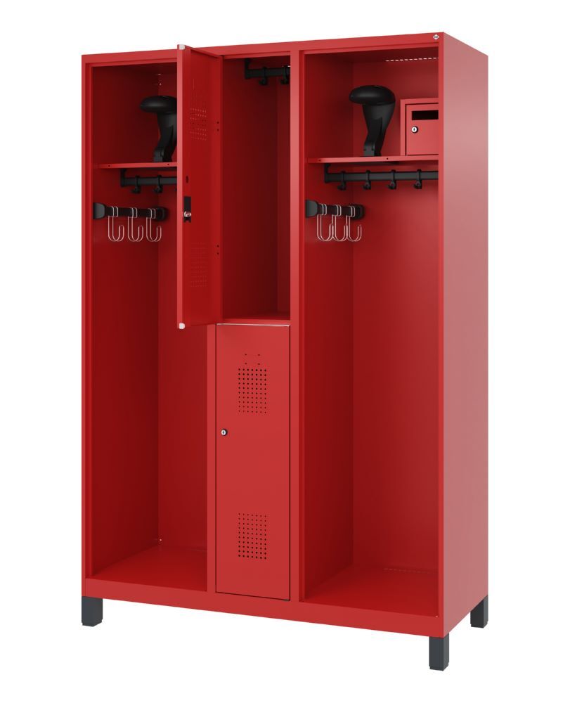 C+P Feuerwehrspind Evolo Modell MAXI 2 Abteile 1950 x 1300 x 500 mm feuerrot Produktbild C+P Feuerwehrspind Evolo Modell MAXI 2 Abteile 1950 x 1300 x 500 mm feuerrot bild 2