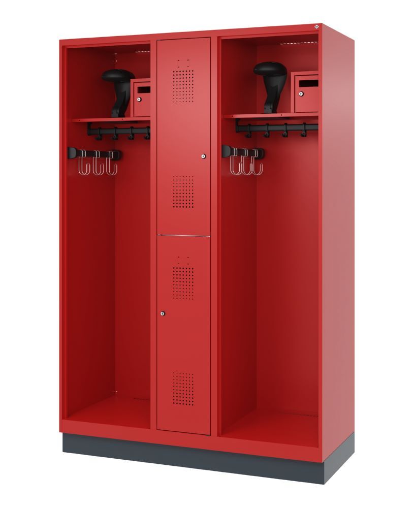 C+P Feuerwehrspind Evolo Modell MAXI 2 Abteile 1950 x 1300 x 500 mm feuerrot Produktbild C+P Feuerwehrspind Evolo Modell MAXI 2 Abteile 1950 x 1300 x 500 mm feuerrot