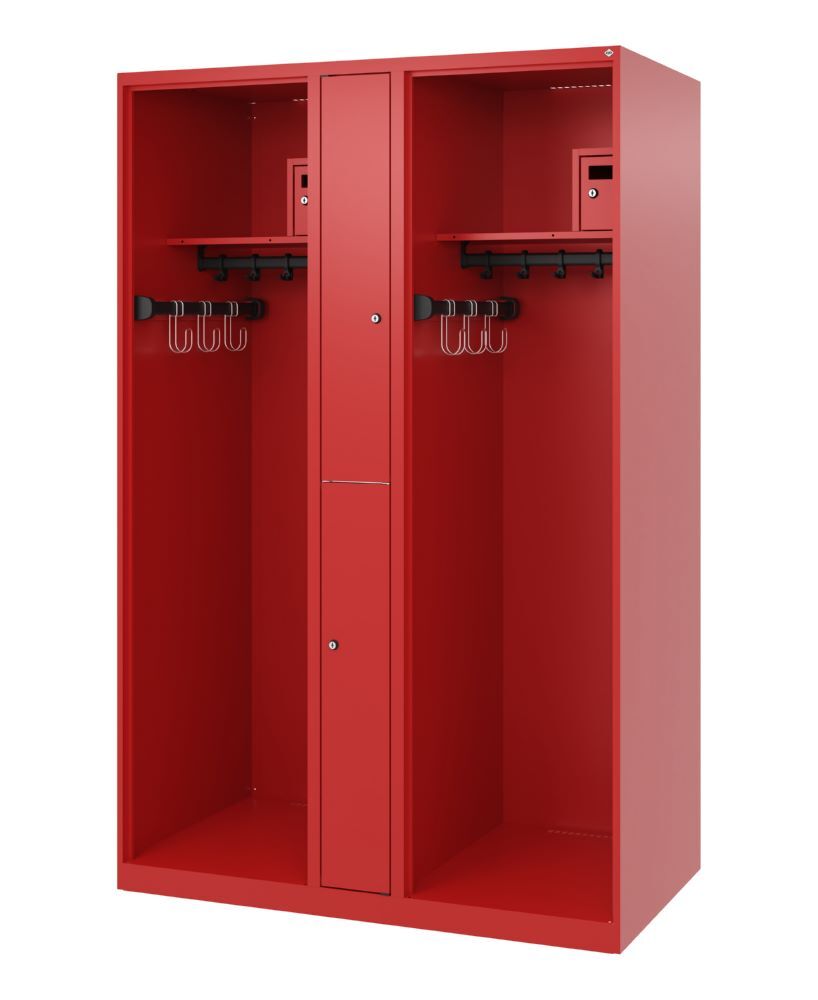 C+P Feuerwehrspind Evolo Modell MAXI 2 Abteile 1850 x 1200 x 600 mm feuerrot Produktbild C+P Feuerwehrspind Evolo Modell MAXI 2 Abteile 1850 x 1200 x 600 mm feuerrot