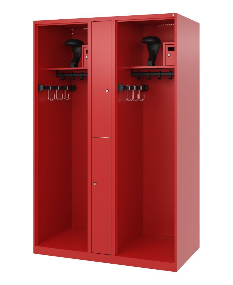 C+P Feuerwehrspind Evolo Modell MAXI 2 Abteile 1850 x 1200 x 600 mm feuerrot Produktbild C+P Feuerwehrspind Evolo Modell MAXI 2 Abteile 1850 x 1200 x 600 mm feuerrot