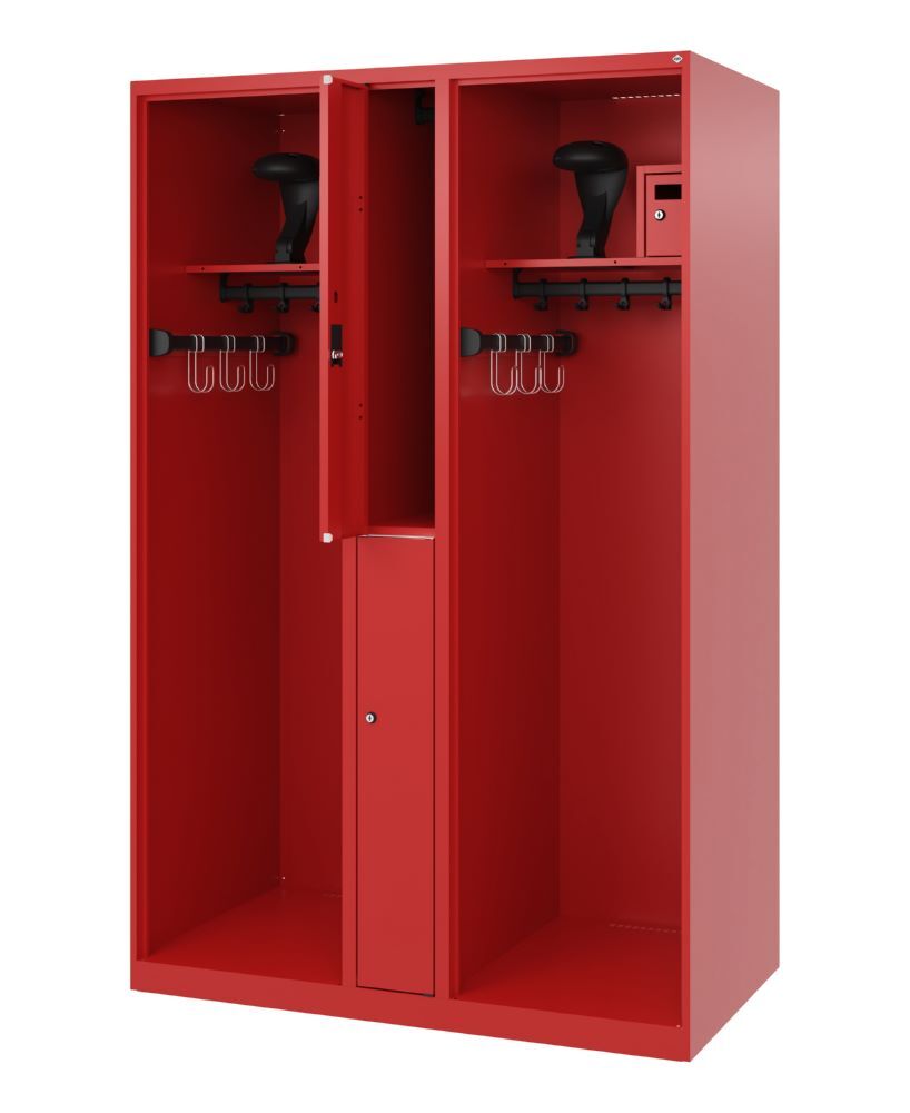C+P Feuerwehrspind Evolo Modell MAXI 2 Abteile 1850 x 1200 x 600 mm feuerrot Produktbild C+P Feuerwehrspind Evolo Modell MAXI 2 Abteile 1850 x 1200 x 600 mm feuerrot bild 2
