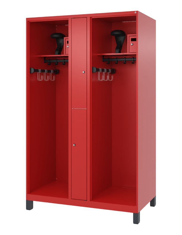 C+P Feuerwehrspind Evolo Modell MAXI 2 Abteile 1950 x 1200 x 600 mm feuerrot Produktbild C+P Feuerwehrspind Evolo Modell MAXI 2 Abteile 1950 x 1200 x 600 mm feuerrot