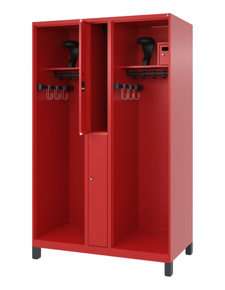 C+P Feuerwehrspind Evolo Modell MAXI 2 Abteile 1950 x 1200 x 600 mm feuerrot Produktbild C+P Feuerwehrspind Evolo Modell MAXI 2 Abteile 1950 x 1200 x 600 mm feuerrot bild 2