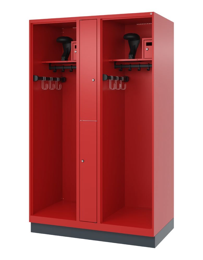 C+P Feuerwehrspind Evolo Modell MAXI 2 Abteile 1950 x 1200 x 600 mm feuerrot Produktbild C+P Feuerwehrspind Evolo Modell MAXI 2 Abteile 1950 x 1200 x 600 mm feuerrot
