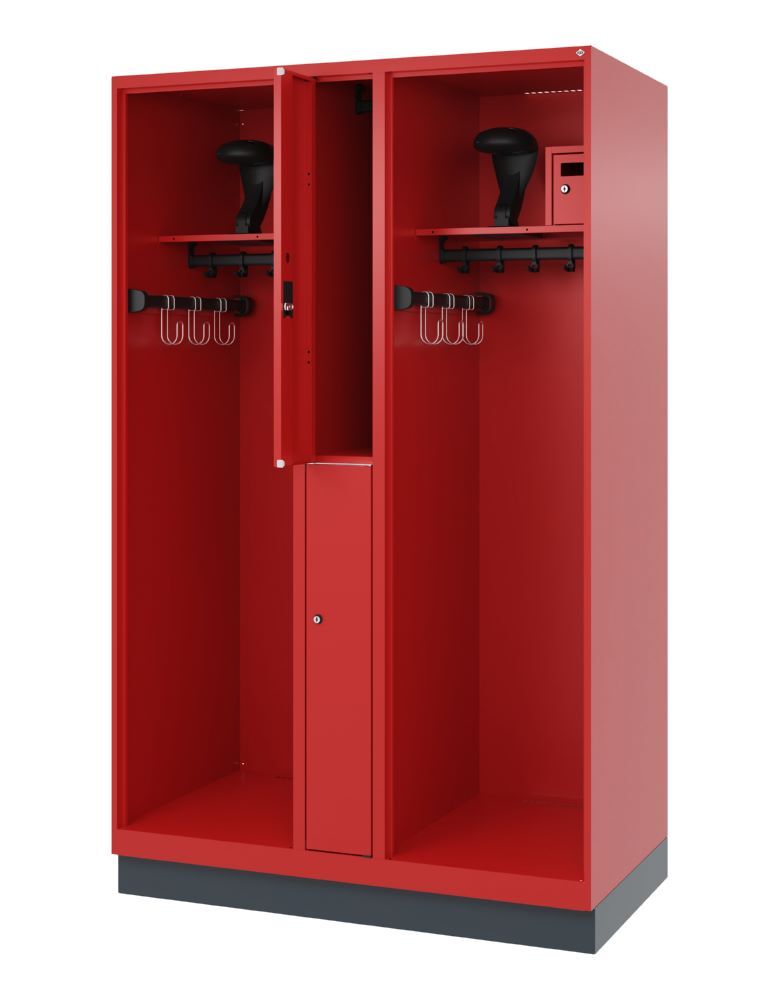 C+P Feuerwehrspind Evolo Modell MAXI 2 Abteile 1950 x 1200 x 600 mm feuerrot Produktbild C+P Feuerwehrspind Evolo Modell MAXI 2 Abteile 1950 x 1200 x 600 mm feuerrot bild 2