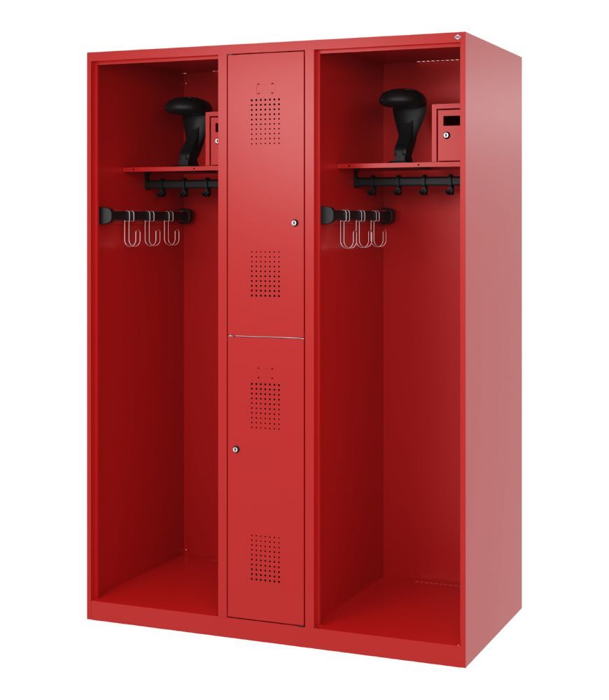 C+P Feuerwehrspind Evolo Modell MAXI 2 Abteile 1850 x 1300 x 600 mm feuerrot Produktbild C+P Feuerwehrspind Evolo Modell MAXI 2 Abteile 1850 x 1300 x 600 mm feuerrot