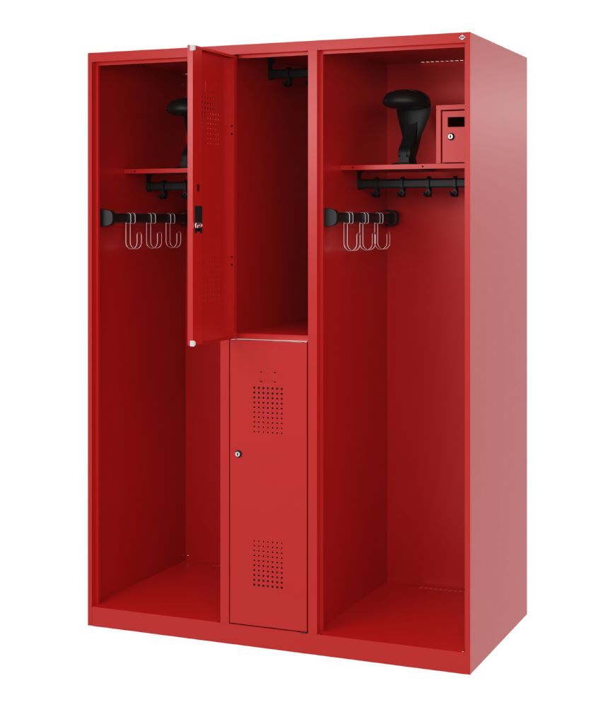 C+P Feuerwehrspind Evolo Modell MAXI 2 Abteile 1850 x 1300 x 600 mm feuerrot Produktbild C+P Feuerwehrspind Evolo Modell MAXI 2 Abteile 1850 x 1300 x 600 mm feuerrot bild 2