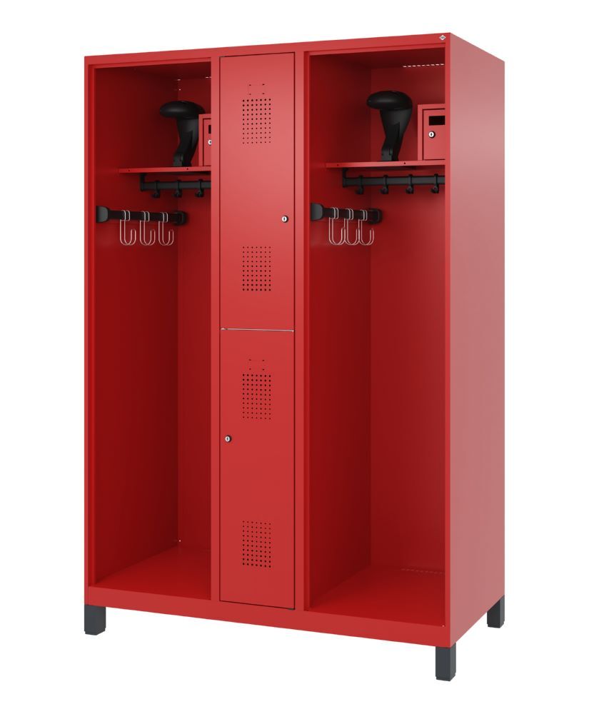 C+P Feuerwehrspind Evolo Modell MAXI 2 Abteile 1950 x 1300 x 600 mm feuerrot Produktbild C+P Feuerwehrspind Evolo Modell MAXI 2 Abteile 1950 x 1300 x 600 mm feuerrot