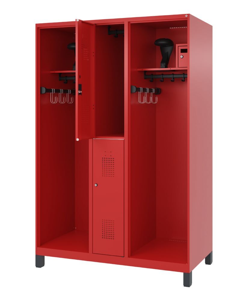 C+P Feuerwehrspind Evolo Modell MAXI 2 Abteile 1950 x 1300 x 600 mm feuerrot Produktbild C+P Feuerwehrspind Evolo Modell MAXI 2 Abteile 1950 x 1300 x 600 mm feuerrot bild 2