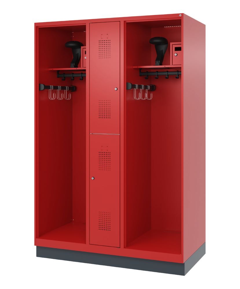 C+P Feuerwehrspind Evolo Modell MAXI 2 Abteile 1950 x 1300 x 600 mm feuerrot Produktbild C+P Feuerwehrspind Evolo Modell MAXI 2 Abteile 1950 x 1300 x 600 mm feuerrot