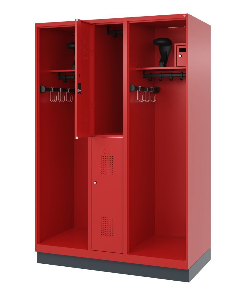 C+P Feuerwehrspind Evolo Modell MAXI 2 Abteile 1950 x 1300 x 600 mm feuerrot Produktbild C+P Feuerwehrspind Evolo Modell MAXI 2 Abteile 1950 x 1300 x 600 mm feuerrot bild 2