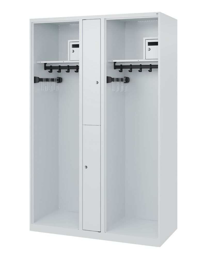 C+P Feuerwehrspind Maxi 2 offene Abteile lichtgrau 1200 x 500 x 1850 mm Produktbild C+P Feuerwehrspind Maxi 2 offene Abteile lichtgrau 1200 x 500 x 1850 mm