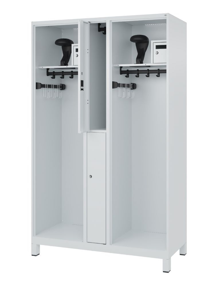 C+P Feuerwehrspind Evolo Modell MAXI 2 Abteile 1850 x 1200 x 500 mm lichtgrau Produktbild C+P Feuerwehrspind Evolo Modell MAXI 2 Abteile 1850 x 1200 x 500 mm lichtgrau bild 2