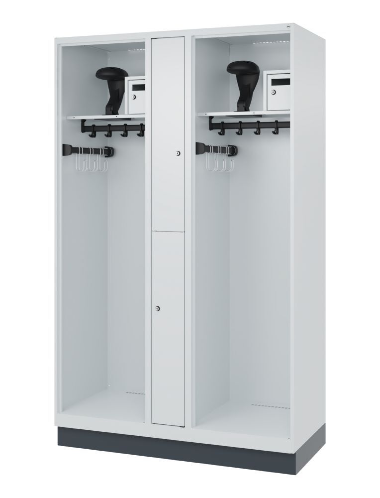 C+P Feuerwehrspind Evolo Modell MAXI 2 Abteile 1850 x 1200 x 500 mm lichtgrau Produktbild C+P Feuerwehrspind Evolo Modell MAXI 2 Abteile 1850 x 1200 x 500 mm lichtgrau