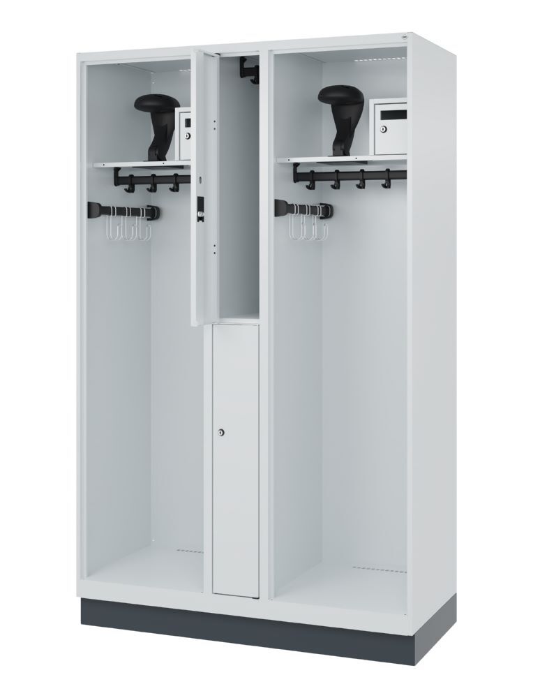 C+P Feuerwehrspind Evolo Modell MAXI 2 Abteile 1850 x 1200 x 500 mm lichtgrau Produktbild C+P Feuerwehrspind Evolo Modell MAXI 2 Abteile 1850 x 1200 x 500 mm lichtgrau bild 2