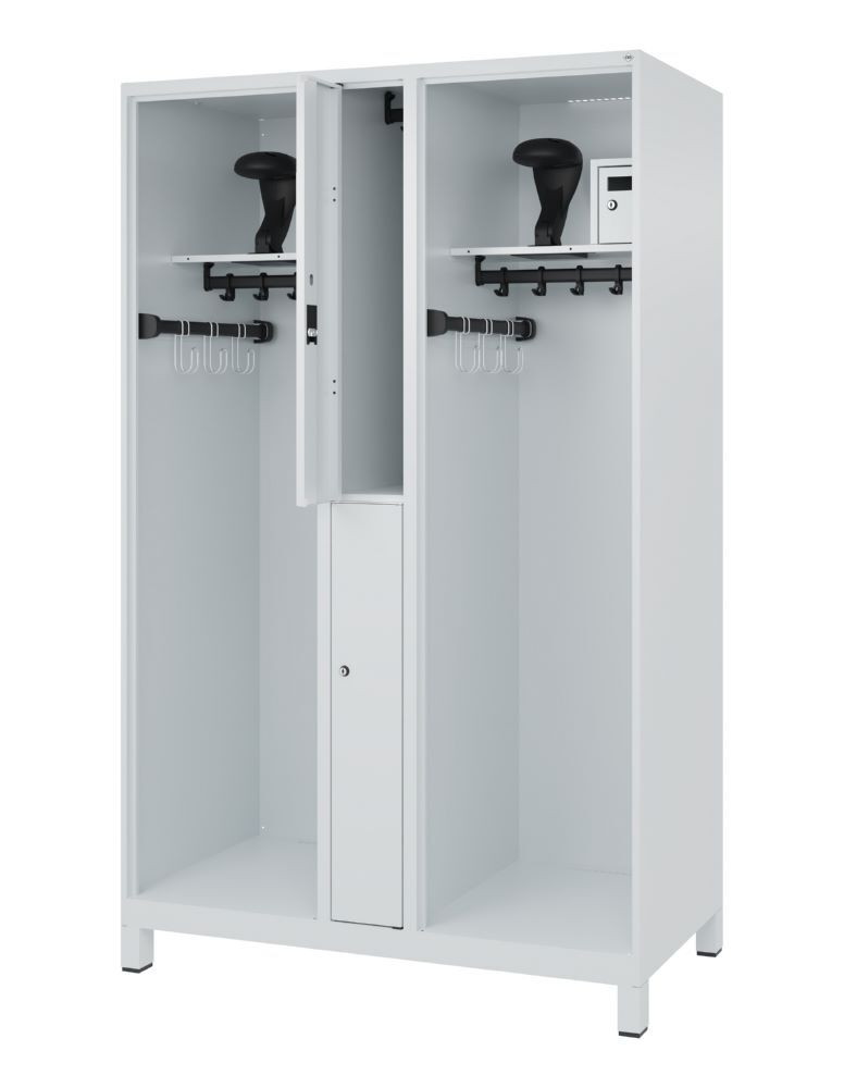 C+P Feuerwehrspind Evolo Modell MAXI 2 Abteile 1850 x 1200 x 600 mm lichtgrau Produktbild C+P Feuerwehrspind Evolo Modell MAXI 2 Abteile 1850 x 1200 x 600 mm lichtgrau bild 2