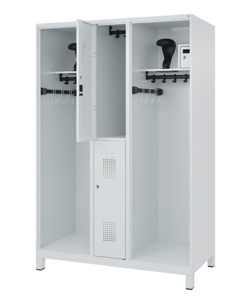 C+P Feuerwehrspind Evolo Modell MAXI 2 Abteile 1850 x 1300 x 600 mm lichtgrau Produktbild C+P Feuerwehrspind Evolo Modell MAXI 2 Abteile 1850 x 1300 x 600 mm lichtgrau bild 2