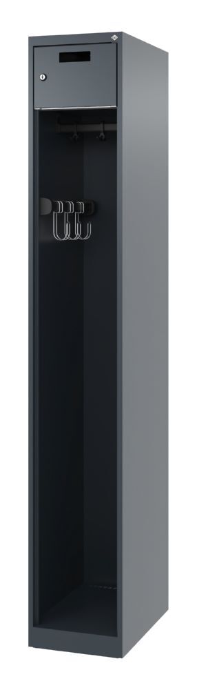 C+P Feuerwehrspind Evolo Praktus anthrazit 300 x 500 x 1850 mm Produktbild C+P Feuerwehrspind Evolo Praktus anthrazit 300 x 500 x 1850 mm