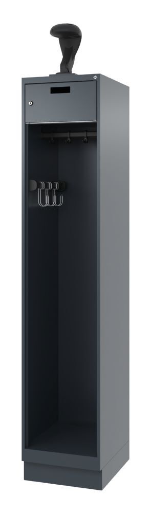 C+P Feuerwehrspind Evolo Praktus mit Schiebehaken anthrazit 400 x 500 x 1850 mm Produktbild C+P Feuerwehrspind Evolo Praktus mit Schiebehaken anthrazit 400 x 500 x 1850 mm