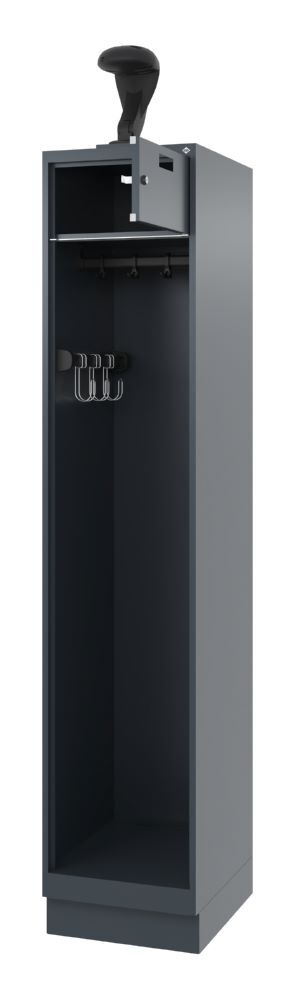 C+P Feuerwehrspind Evolo Praktus mit Schiebehaken anthrazit 400 x 500 x 1850 mm Produktbild C+P Feuerwehrspind Evolo Praktus mit Schiebehaken anthrazit 400 x 500 x 1850 mm bild 2
