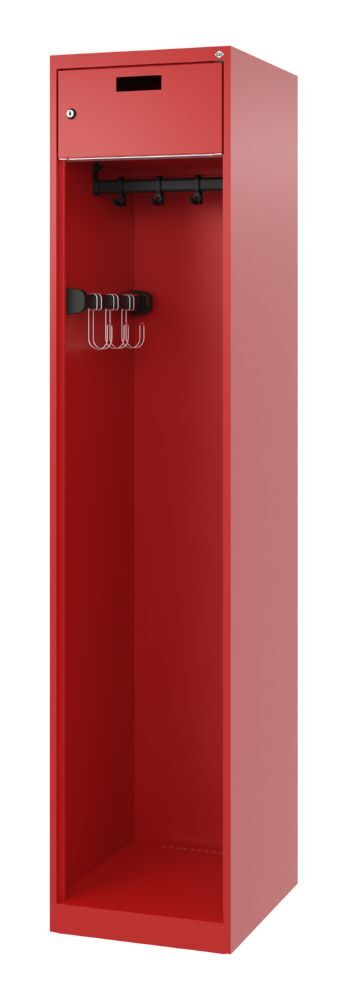 C+P Feuerwehrspind Evolo Praktus in feuerrot 400 x 500 x 1850 mm Produktbild C+P Feuerwehrspind Evolo Praktus in feuerrot 400 x 500 x 1850 mm