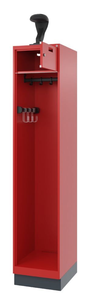 C+P Feuerwehrspind Evolo Praktus mit Garderobenstange 400 x 500 x 1850 mm dunkelgrau Produktbild C+P Feuerwehrspind Evolo Praktus mit Garderobenstange 400 x 500 x 1850 mm dunkelgrau bild 2