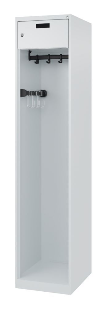 C+P Feuerwehrspind Evolo Praktus lichtgrau 400 x 500 x 1850 mm Produktbild C+P Feuerwehrspind Evolo Praktus lichtgrau 400 x 500 x 1850 mm