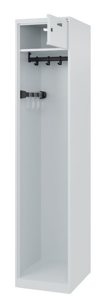 C+P Feuerwehrspind Evolo Praktus lichtgrau 400 x 500 x 1850 mm Produktbild C+P Feuerwehrspind Evolo Praktus lichtgrau 400 x 500 x 1850 mm bild 2