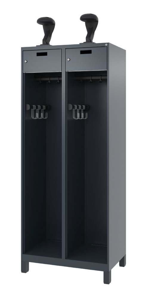 C+P Offener Feuerwehrspind Evolo Praktus 2 Innenabteile 800 x 500 x 1850 mm Produktbild C+P Offener Feuerwehrspind Evolo Praktus 2 Innenabteile 800 x 500 x 1850 mm
