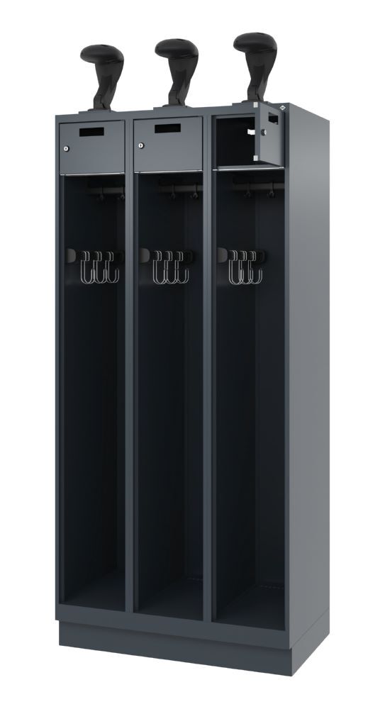 C+P Stahl Feuerwehrspind Evolo Praktus anthrazit 900 x 500 x 1850 mm Produktbild C+P Stahl Feuerwehrspind Evolo Praktus anthrazit 900 x 500 x 1850 mm bild 2