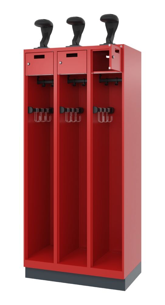 C+P Stahl Feuerwehrspind Evolo Praktus feuerrot 900 x 500 x 1850 mm Produktbild C+P Stahl Feuerwehrspind Evolo Praktus feuerrot 900 x 500 x 1850 mm bild 2