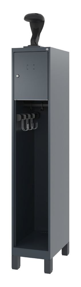 C+P Schmaler Feuerwehrspind Evolo Youngster 1 Abteil anthrazit 300 x 500 x 1530 mm Produktbild C+P Schmaler Feuerwehrspind Evolo Youngster 1 Abteil anthrazit 300 x 500 x 1530 mm