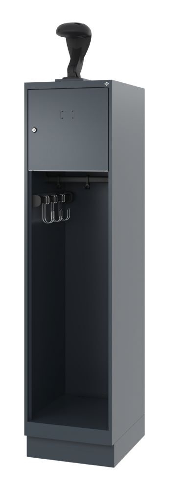 C+P Feuerwehrspind Evolo Youngster mit Helmhalter anthrazit 400 x 500 x 1530 mm Produktbild C+P Feuerwehrspind Evolo Youngster mit Helmhalter anthrazit 400 x 500 x 1530 mm