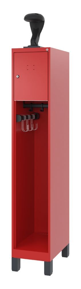 C+P Schmaler Feuerwehrspind Evolol Youngster 1 Abteil feuerrot 300 x 500 x 1630 mm Produktbild C+P Schmaler Feuerwehrspind Evolol Youngster 1 Abteil feuerrot 300 x 500 x 1630 mm