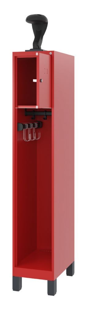 C+P Schmaler Feuerwehrspind Evolol Youngster 1 Abteil feuerrot 300 x 500 x 1630 mm Produktbild C+P Schmaler Feuerwehrspind Evolol Youngster 1 Abteil feuerrot 300 x 500 x 1630 mm bild 2