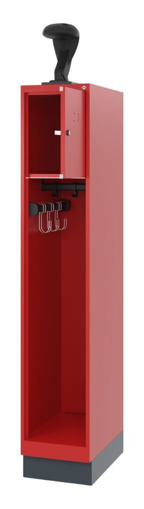 C+P Feuerwehrspind Youngster mit Zylinderschloss feuerrot 300 x 500 x 1630 mm Produktbild C+P Feuerwehrspind Youngster mit Zylinderschloss feuerrot 300 x 500 x 1630 mm bild 2
