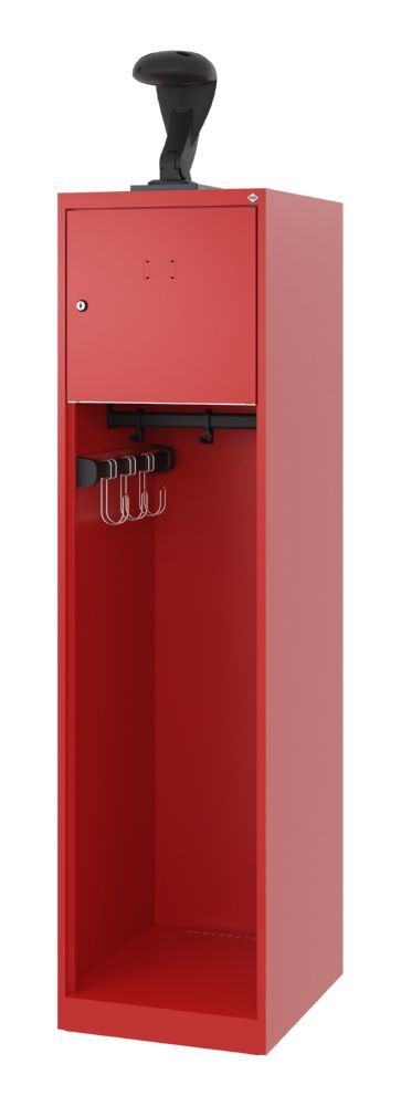 C+P Feuerwehrspind Evolo mit Multifunktionsleiste feuerrot 400 x 500 x 1530 mm Produktbild C+P Feuerwehrspind Evolo mit Multifunktionsleiste feuerrot 400 x 500 x 1530 mm