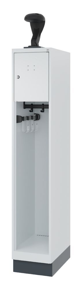 C+P Feuerwehrspind Evolo Youngster mit Zylinderschloss hellgrau 300 x 500 x 1530 mm Produktbild C+P Feuerwehrspind Evolo Youngster mit Zylinderschloss hellgrau 300 x 500 x 1530 mm