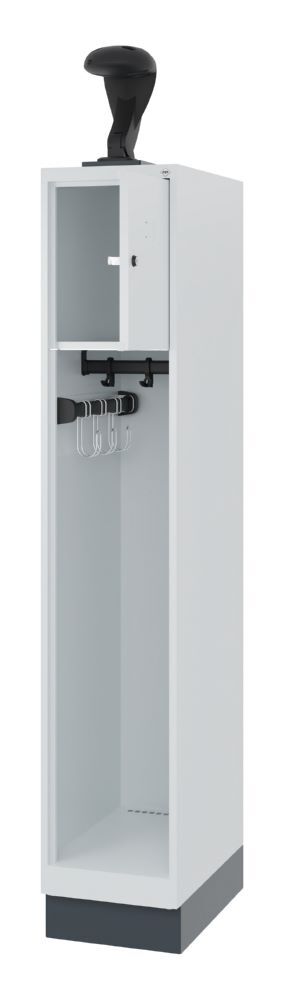 C+P Feuerwehrspind Evolo Youngster mit Zylinderschloss hellgrau 300 x 500 x 1530 mm Produktbild C+P Feuerwehrspind Evolo Youngster mit Zylinderschloss hellgrau 300 x 500 x 1530 mm bild 2