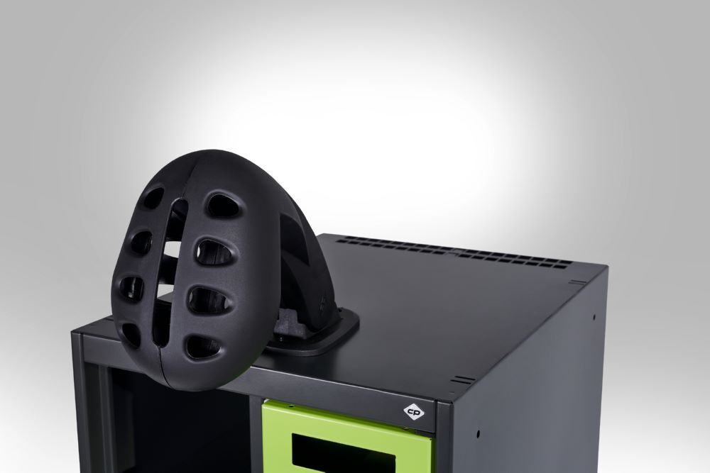 C+P Feuerwehrspind mit Multifunktionsleiste Evolo lichtgrau 400 x 500 x 1530 mm Produktbild C+P Feuerwehrspind mit Multifunktionsleiste Evolo lichtgrau 400 x 500 x 1530 mm bild 3