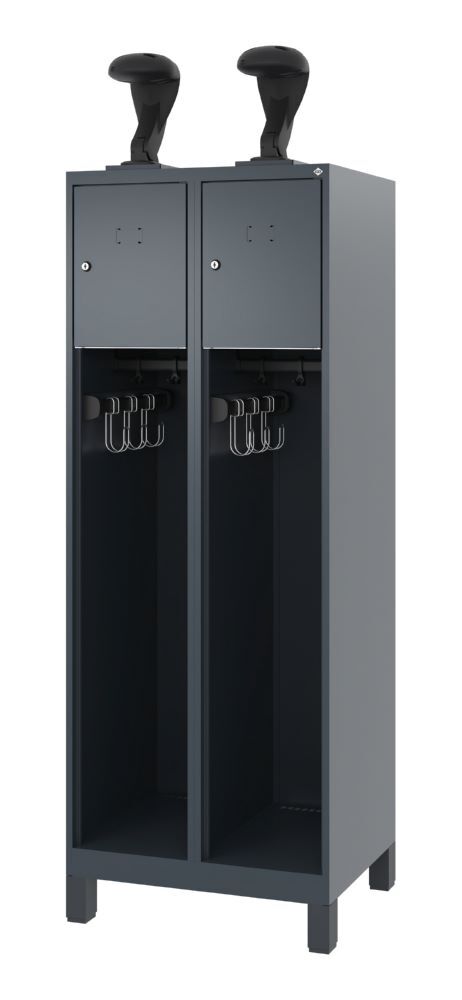 C+P Feuerwehrspind Youngster mit Multifunktionsleiste anthrazit 600 x 500 x 1530 mm Produktbild C+P Feuerwehrspind Youngster mit Multifunktionsleiste anthrazit 600 x 500 x 1530 mm