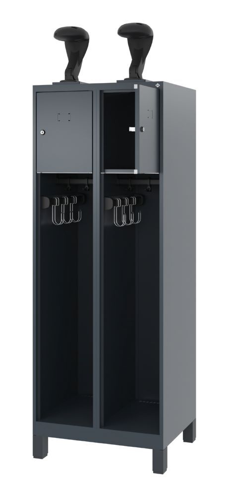 C+P Feuerwehrspind Youngster mit Multifunktionsleiste anthrazit 600 x 500 x 1530 mm Produktbild C+P Feuerwehrspind Youngster mit Multifunktionsleiste anthrazit 600 x 500 x 1530 mm bild 2