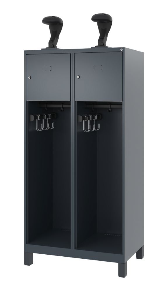 C+P Feuerwehrspind Youngster 2 Abteile je 400 mm anthrazit 800 x 500 x 1530 mm Produktbild C+P Feuerwehrspind Youngster 2 Abteile je 400 mm anthrazit 800 x 500 x 1530 mm