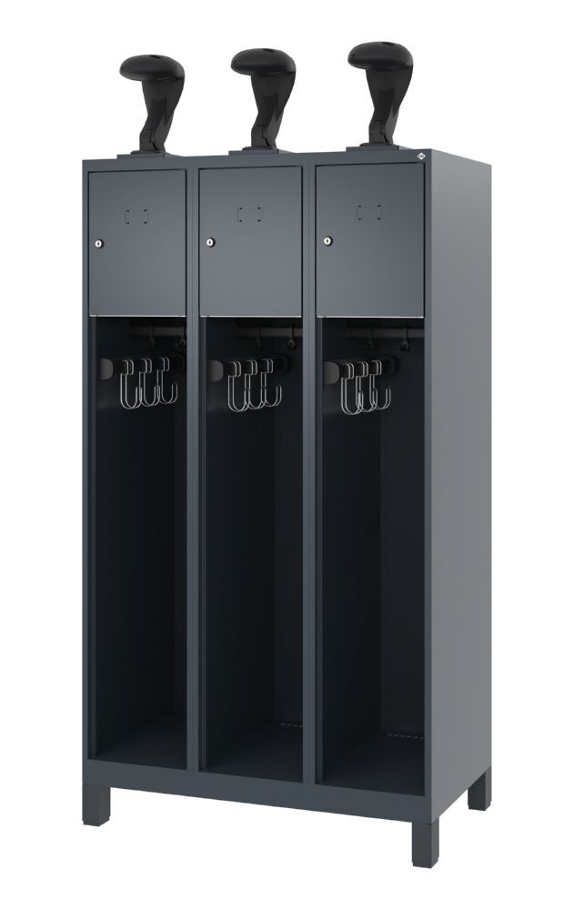 C+P Feuerwehrspind Evolo Youngster 3 Wertfschtüren anthrazit 900 x 500 x 1530 mm Produktbild C+P Feuerwehrspind Evolo Youngster 3 Wertfschtüren anthrazit 900 x 500 x 1530 mm